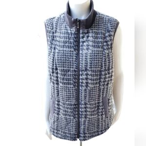 Bob Timley aka Wool Blend Plaid Grey Vest. XL.